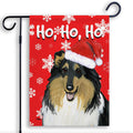 Collie Ho Ho Ho Holidays Garden Flag