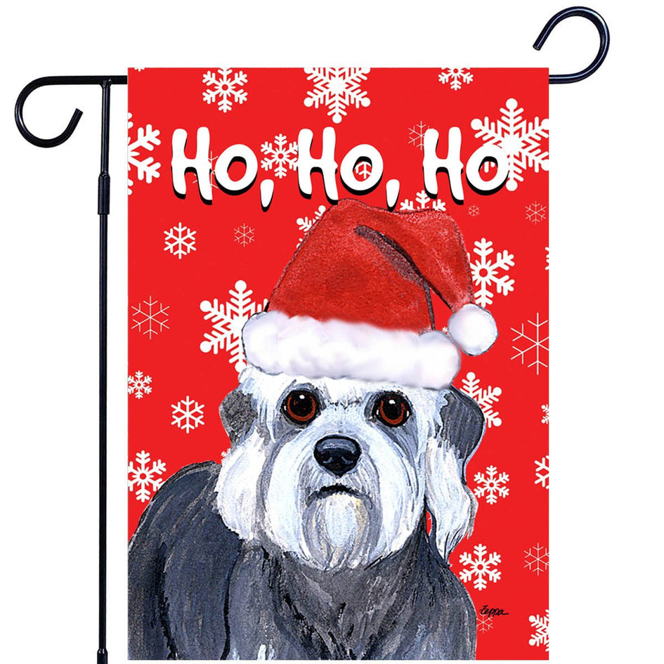 Dandie Dinmont Terrier Ho Ho Ho Holidays Garden Flag