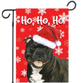 Staffordshire Bull Terrier Ho Ho Ho Holidays Garden Flag