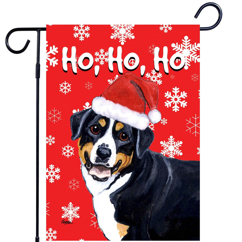 Greater Swiss Mountain Dog Ho Ho Ho Holidays Garden Flag