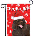 Irish Water Spaniel Ho Ho Ho Holidays Garden Flag