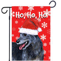 Irish Wolfhound Ho Ho Ho Holidays Garden Flag