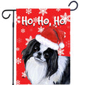 Japanese Chin Ho Ho Ho Holidays Garden Flag