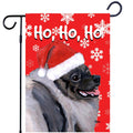 Keeshond Ho Ho Ho Holidays Garden Flag