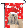 Lhasa Apso Ho Ho Ho Holidays Garden Flag