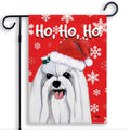 Maltese Ho Ho Ho Holidays Garden Flag