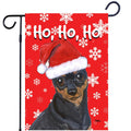Miniature Pinscher Ho Ho Ho Holidays Garden Flag