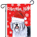 Old English Sheepdog Ho Ho Ho Holidays Garden Flag