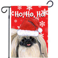 Pekingese Ho Ho Ho Holidays Garden Flag