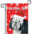 Polish Lowland Sheepdog Ho Ho Ho Holidays Garden Flag