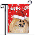 Pomeranian Ho Ho Ho Holidays Garden Flag