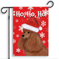 Poodle Ho Ho Ho Holidays Garden Flag