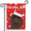 Poodle Ho Ho Ho Holidays Garden Flag