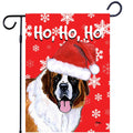 Saint Bernard Ho Ho Ho Holidays Garden Flag