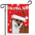 Shiba Inu Ho Ho Ho Holidays Garden Flag