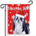 Shih Tzu Ho Ho Ho Holidays Garden Flag
