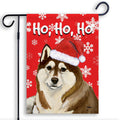 Siberian Husky Ho Ho Ho Holidays Garden Flag