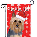 Silky Terrier Ho Ho Ho Holidays Garden Flag