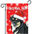Tibetan Spaniel Ho Ho Ho Holidays Garden Flag