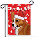 Pembroke Welsh Corgi Ho Ho Ho Holidays Garden Flag