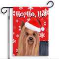 Yorkshire Terrier Ho Ho Ho Holidays Garden Flag