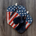 Giant Schnauzer  Americana Pot Holder Set