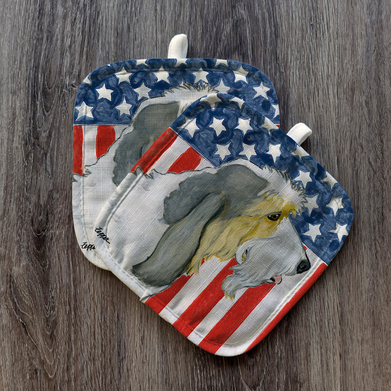 Grand Basset Griffon Vendéen Americana Pot Holder Set