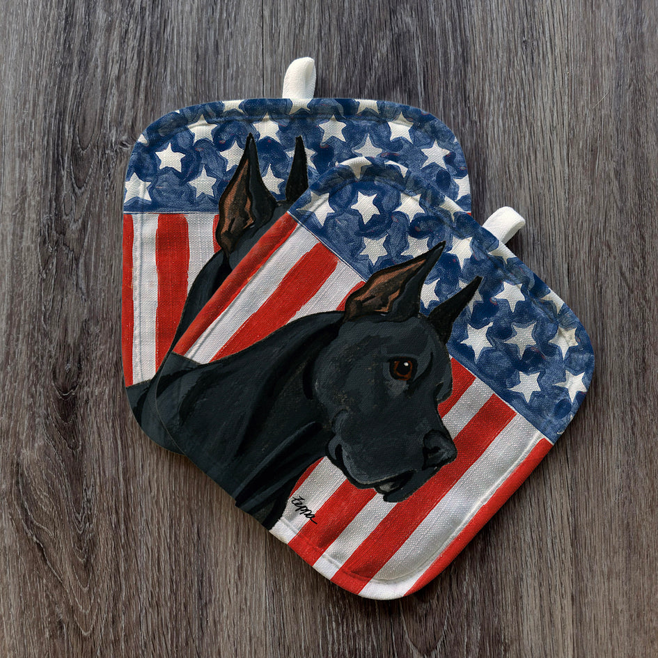 Great Dane  Americana Pot Holder Set