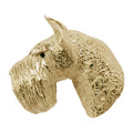 Giant Schnauzer in 14K Gold with Black Diamond Eye Pendant