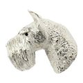 Giant Schnauzer in Sterling Silver with Black Diamond Eye Pendant