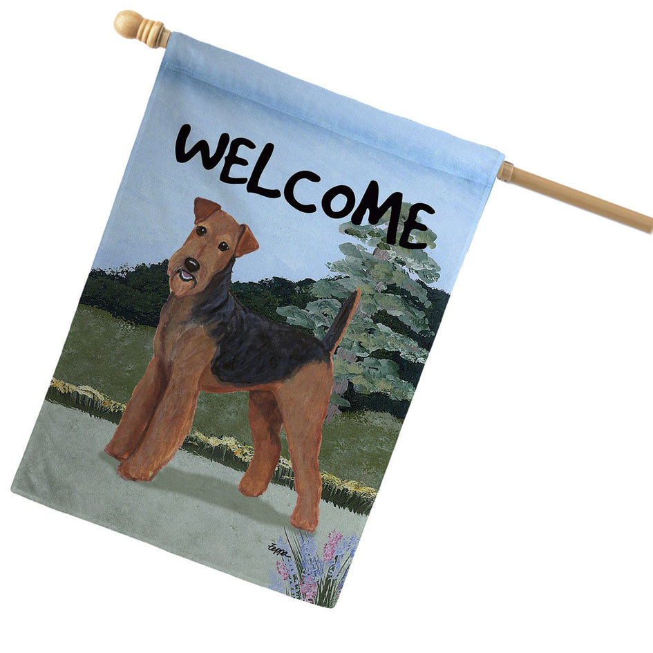Airedale Terrier House Flag