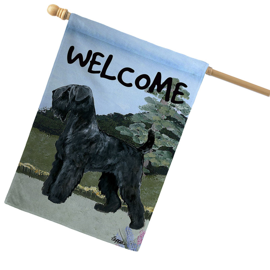 Black Russian Terrier House Flag