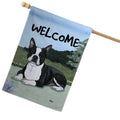 Boston Terrier Lying House Flag