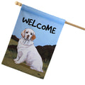 Clumber Spaniel House Flag