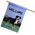 Entlebucher Mountain Dog House Flag