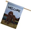 Irish Water Spaniel House Flag