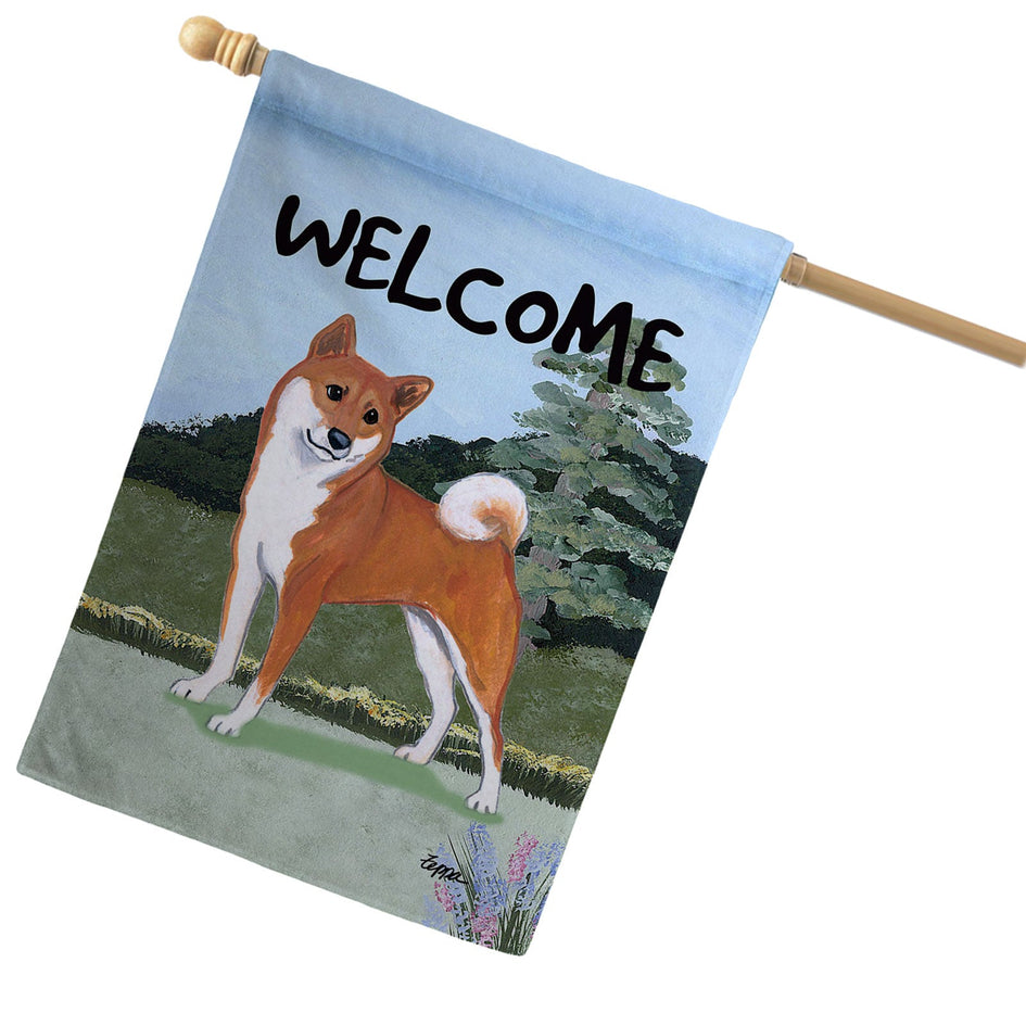 Shiba Inu House Flag