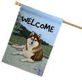 Siberian Husky House Flag