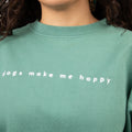 Dogs Make Me Happy - Embroidered Crewneck Sweatshirt