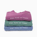 Dogs Make Me Happy - Embroidered Crewneck Sweatshirt