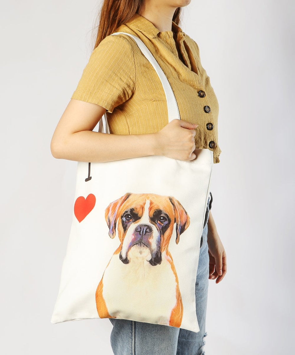 "I Love" Breed Canvas Tote Bag