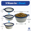 American Kennel Club 2-Pack Collapsible Travel Bowls for Dogs – Blue/Gray, Portable Food & Water Bowls