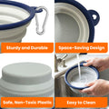 American Kennel Club 2-Pack Collapsible Travel Bowls for Dogs – Blue/Gray, Portable Food & Water Bowls