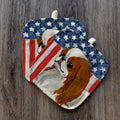 Japanese Chin  Americana Pot Holder Set