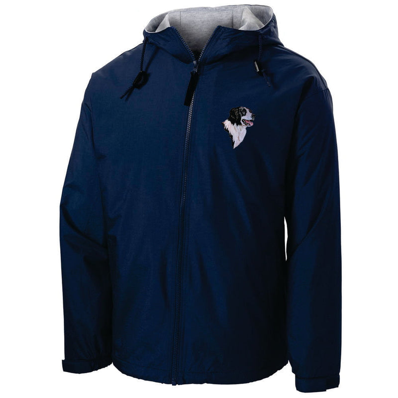 Border Collie Embroidered Hooded Jacket