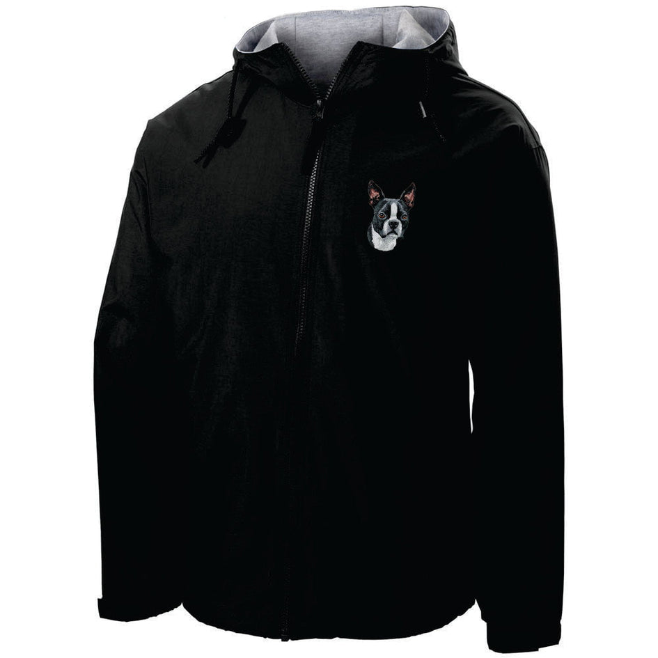 Boston Terrier Embroidered Hooded Jacket