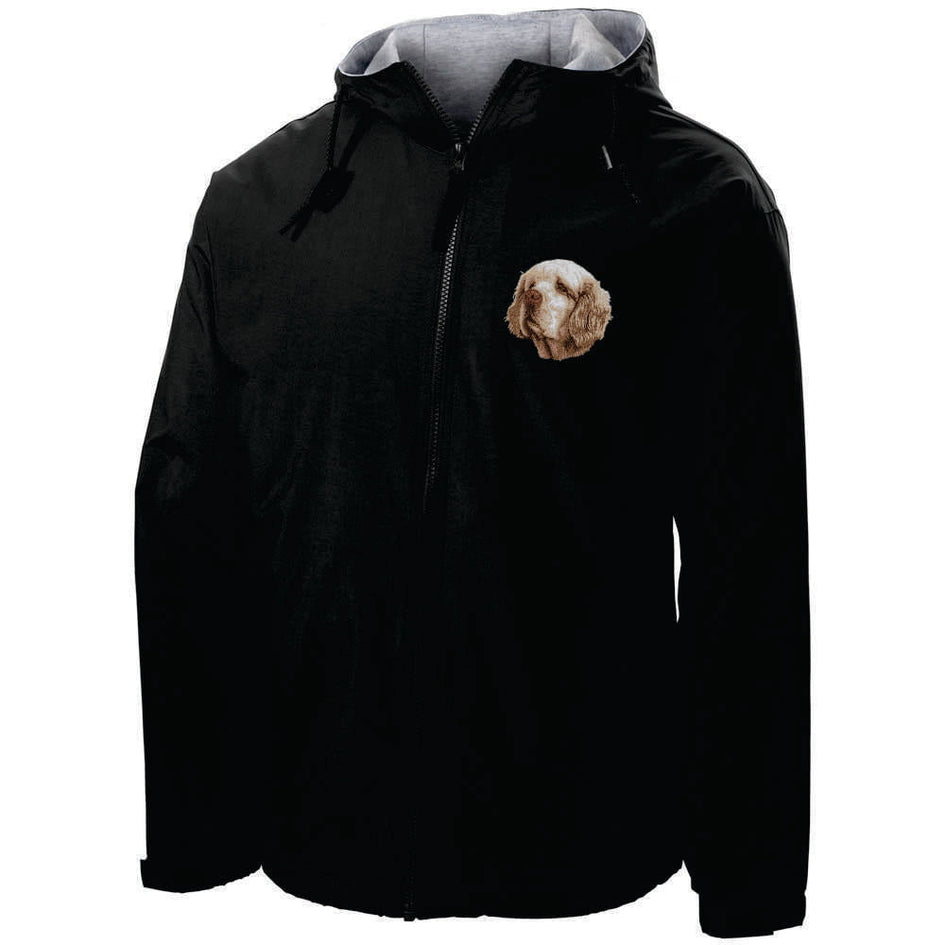 Clumber Spaniel Embroidered Hooded Jacket