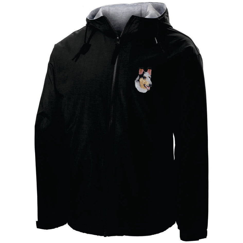 Collie Embroidered Hooded Jacket