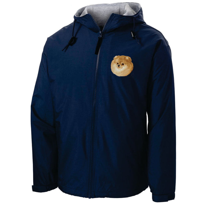 Pomeranian Embroidered Hooded Jacket