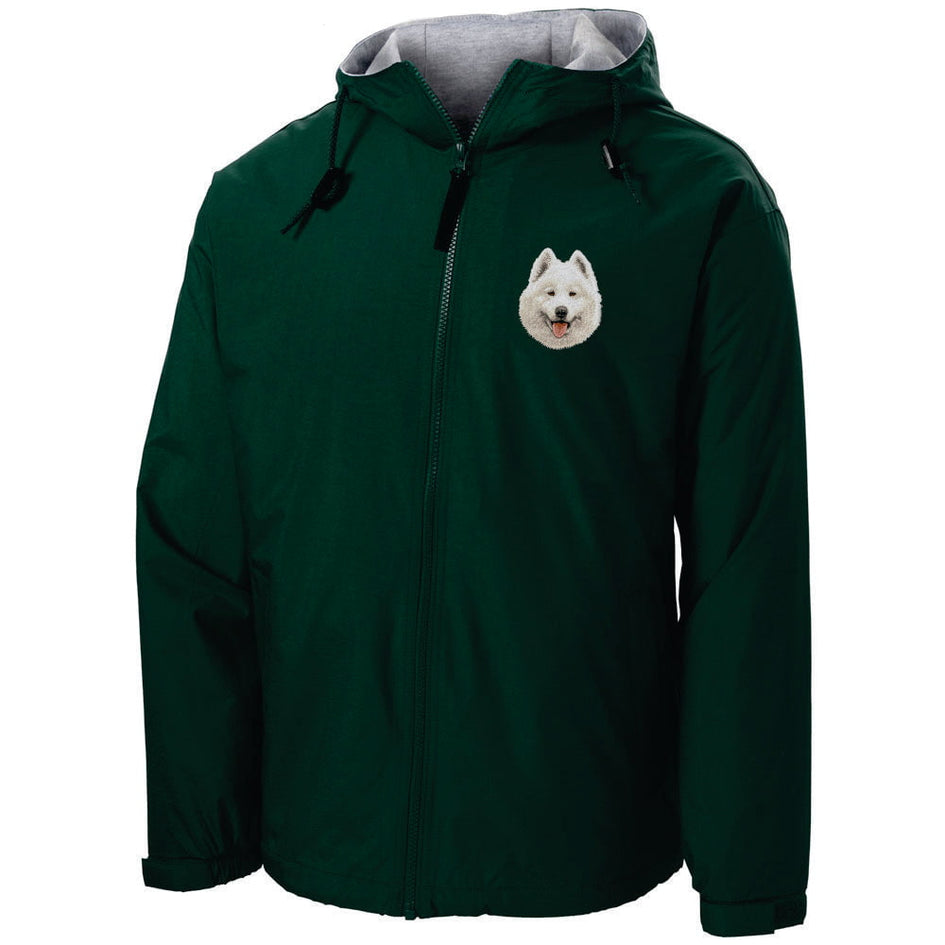 Samoyed Embroidered Hooded Jacket